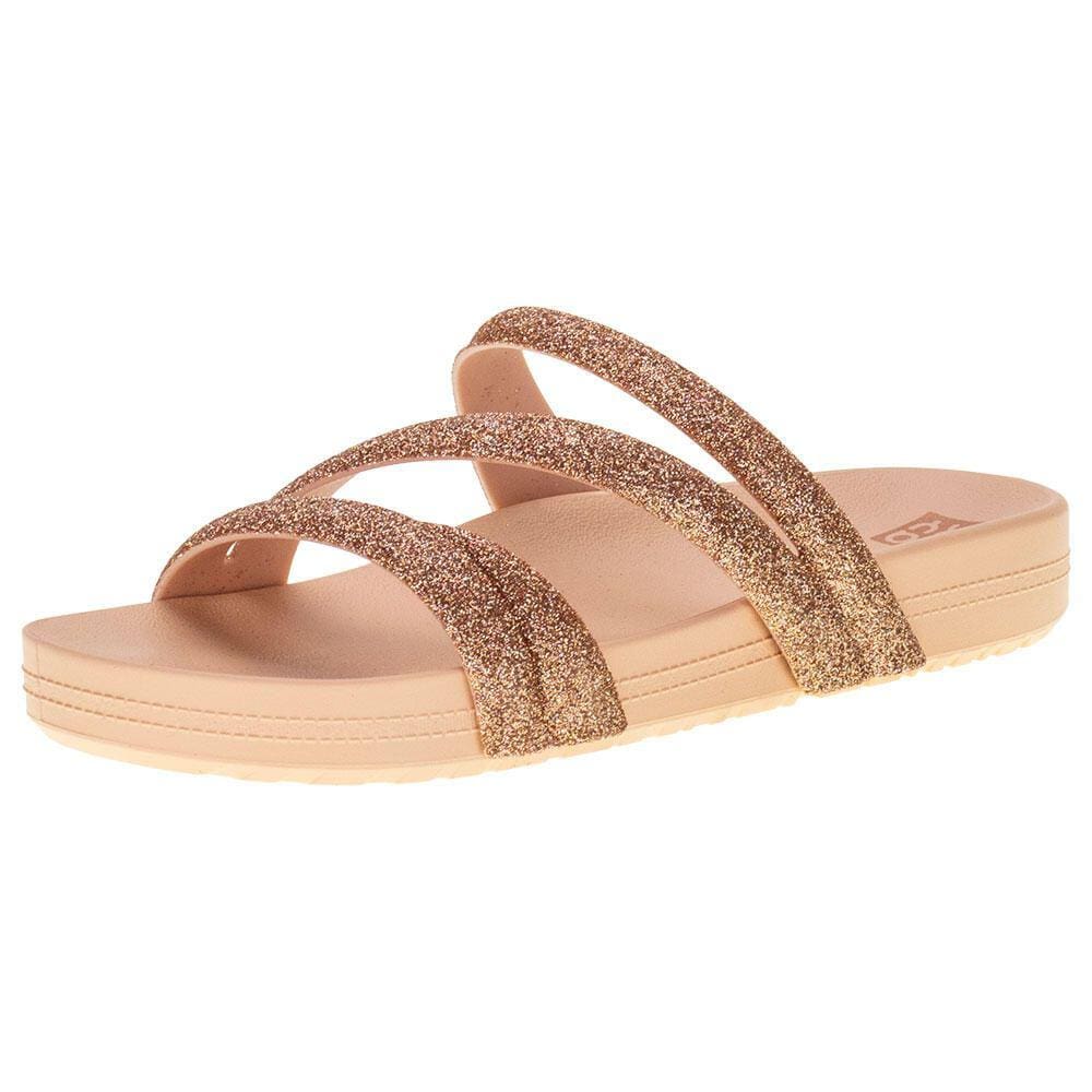 Sandália Feminina Flat Glitter Zaxy - 18956