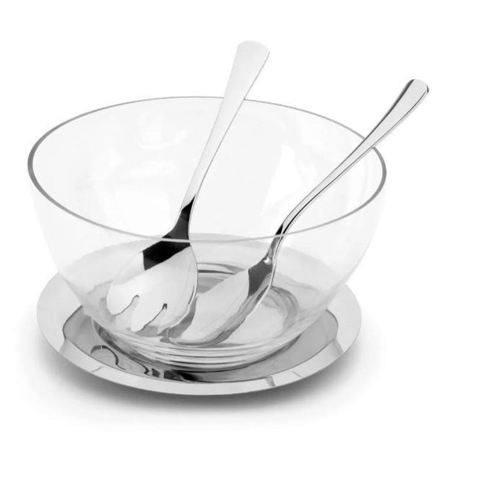 Saladeira Com Talheres E Prato 4 Peças 1,8 Litros Forma