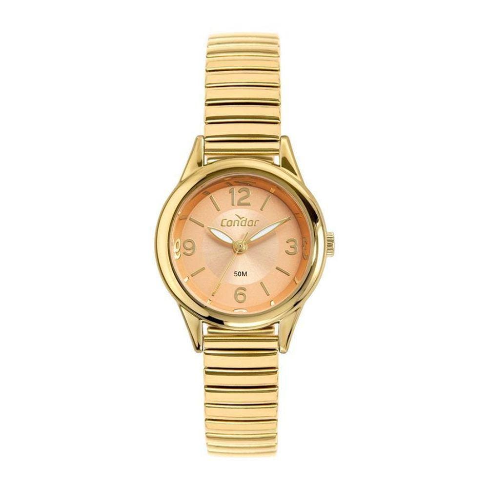 Relógio Condor Feminino Mola Dourado 27mm