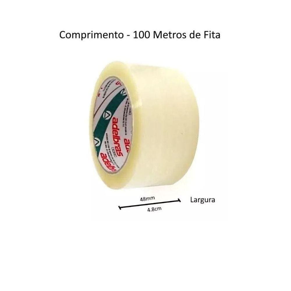 Fita para Embalagem Qualitape 48mm x 100m - 4 Rolos
