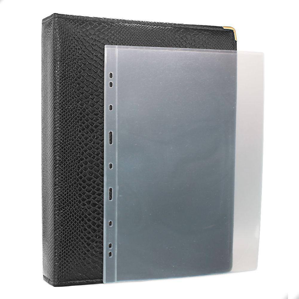 Álbum Fichário 40 folhas para Cédulas 1 Espaço 32x24 Ziper Cobra GG