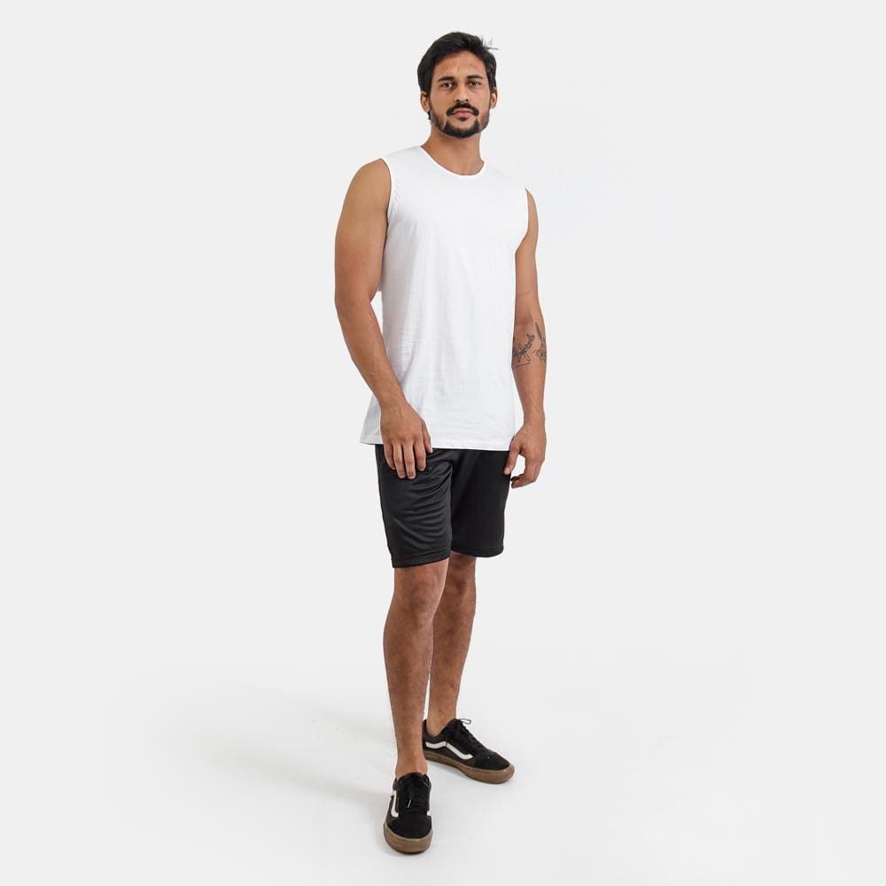 Camiseta Regata Masculina Lisa Em Algodão Para o Verão