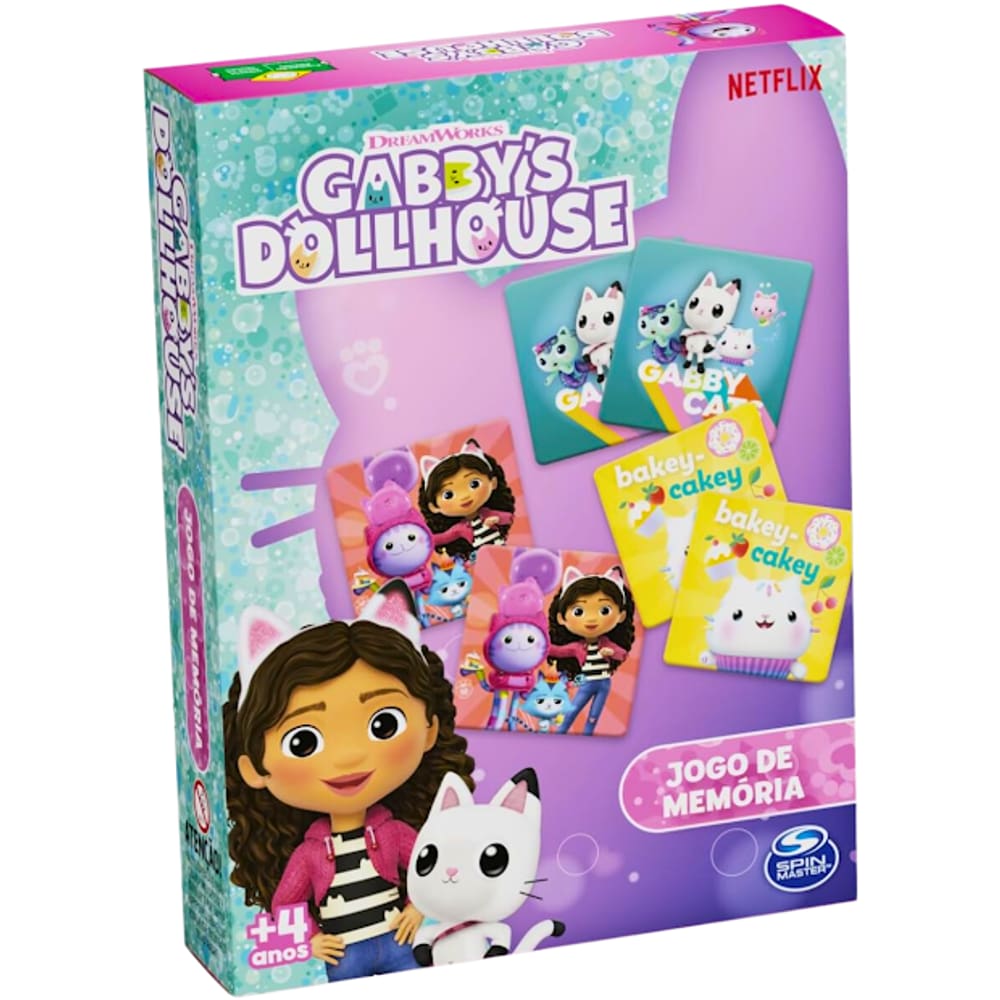 Jogo Da Memoria Infantil Gabby`s Dollhouse Grow