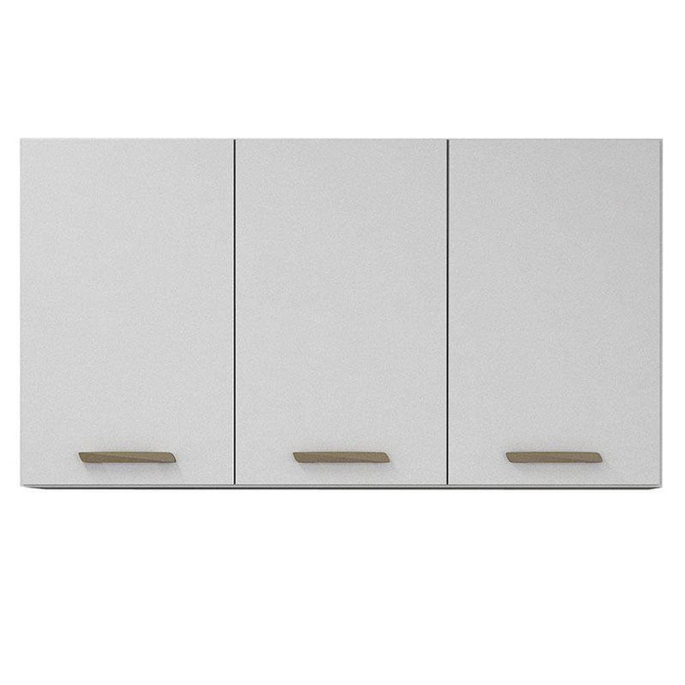 Armário Aéreo São Luís 3 Portas Branco - Valdemóveis
