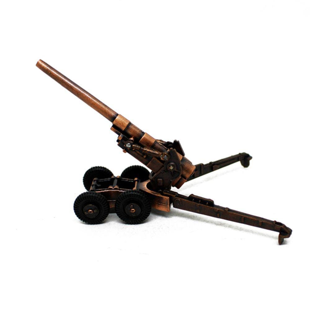 Apontador Miniatura em Metal Canhão OB-155 Bronze - Die-Cast Colecionável 9310