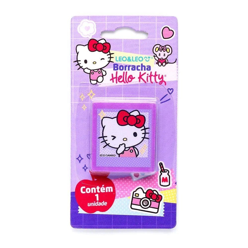 Borracha Escolar Personagem Hello Kitty Blister Leo & Leo