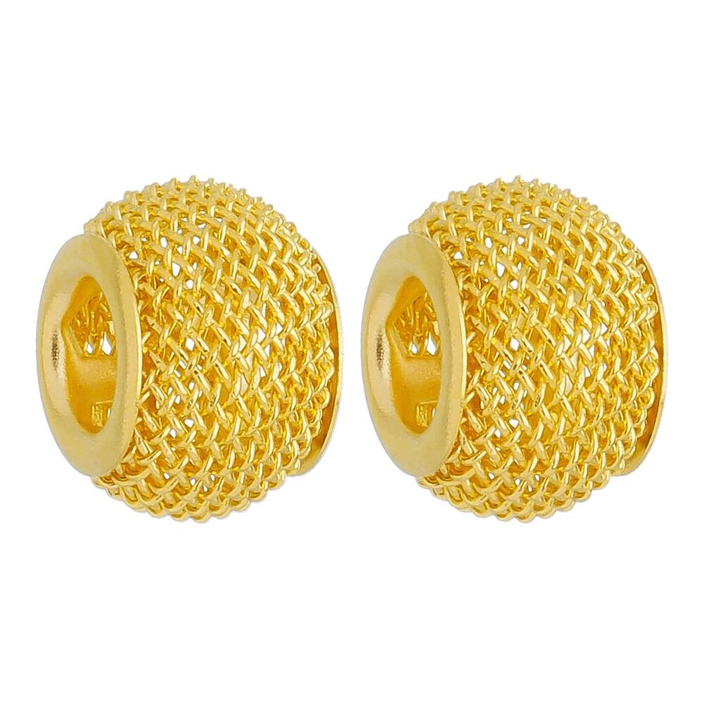 Kit 2 Berloques Separadores Murano Telinha Para Pandora Banhado a Ouro 18k