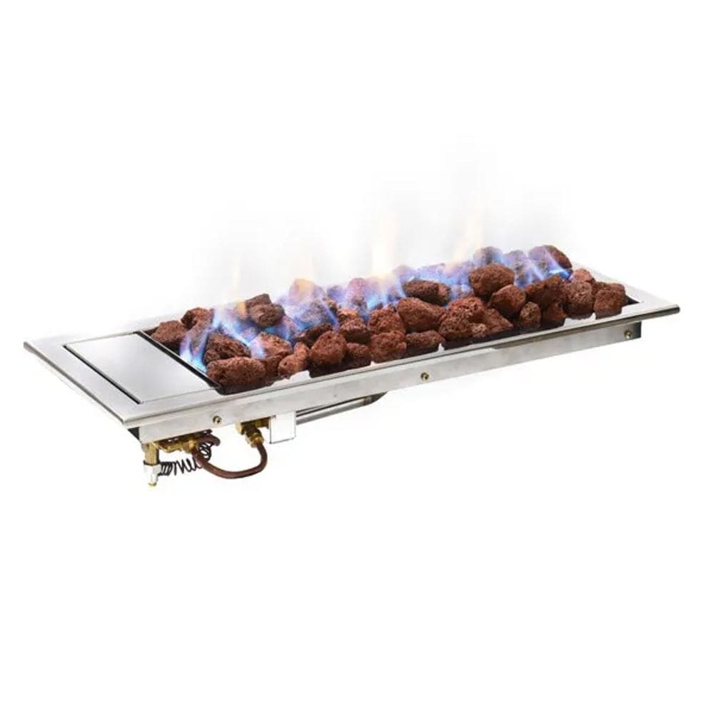 Lareira a Gás Kawah 80 cm em Aço Inox de Embutir - K3 Imports