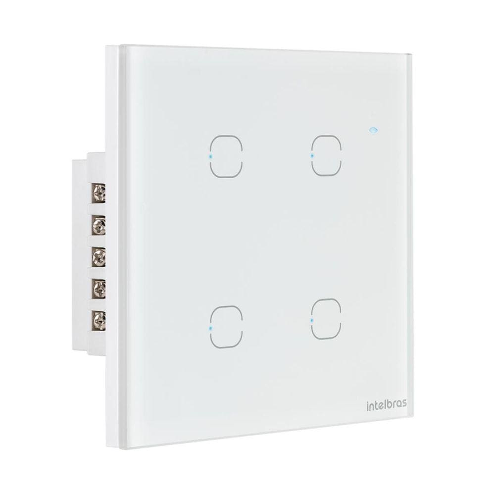 Interruptor Smart Wifi Touch Branco Ews 1004 Intelbras