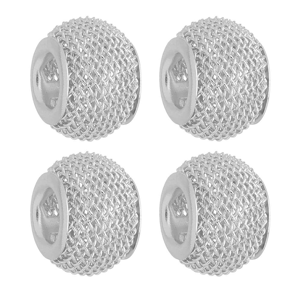 Kit 4 Berloques Separadores Murano Telinha Para Pandora Banhado a Prata 925