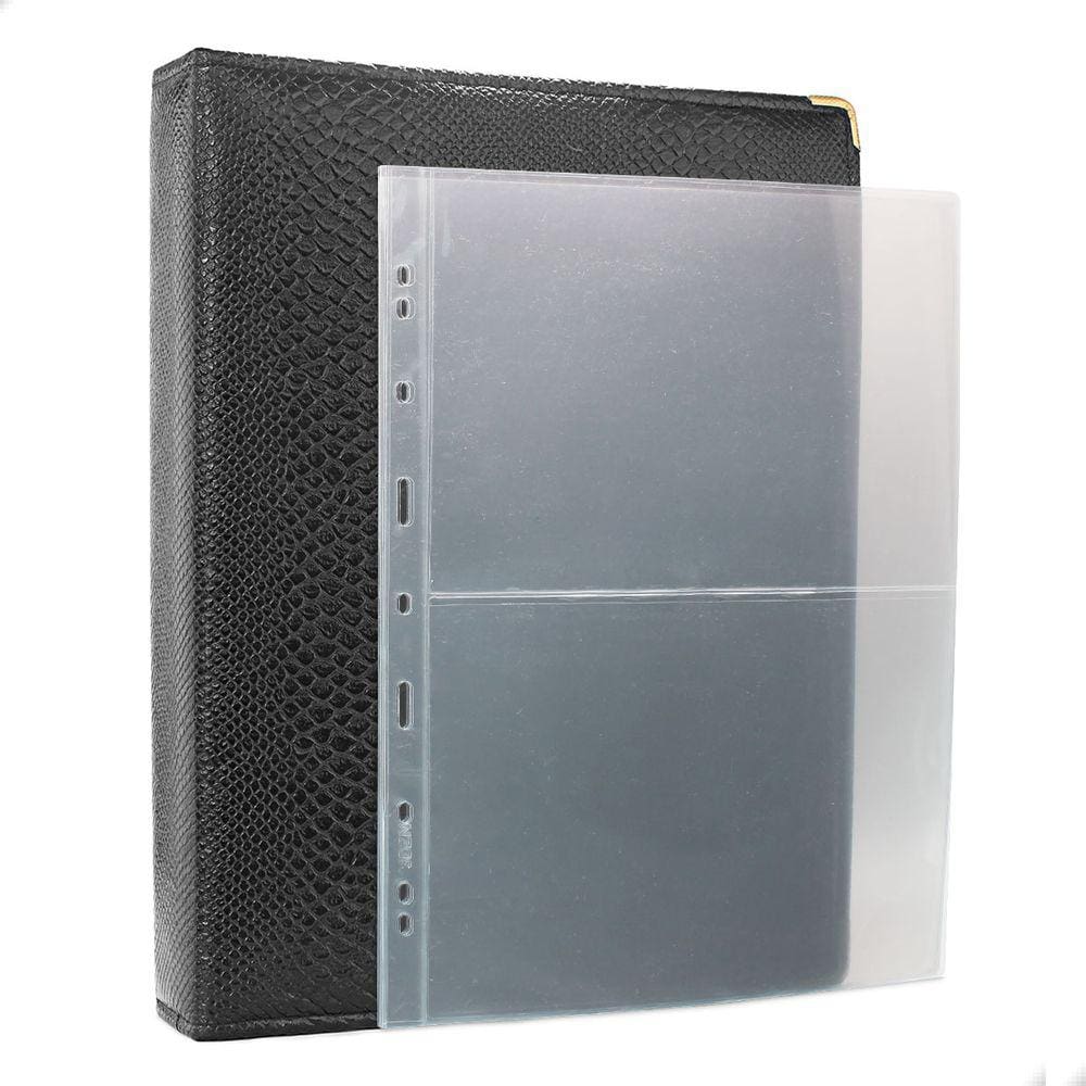 Álbum Fichário 40 folhas para Cédulas 2 Espaços 32x24 Ziper Cobra GG