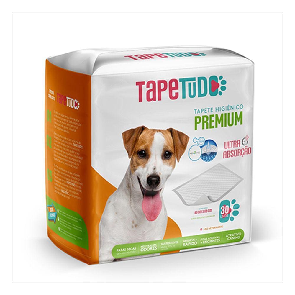Tapete Higiênico Para Cães Tapetudo 80x60 30 unidades
