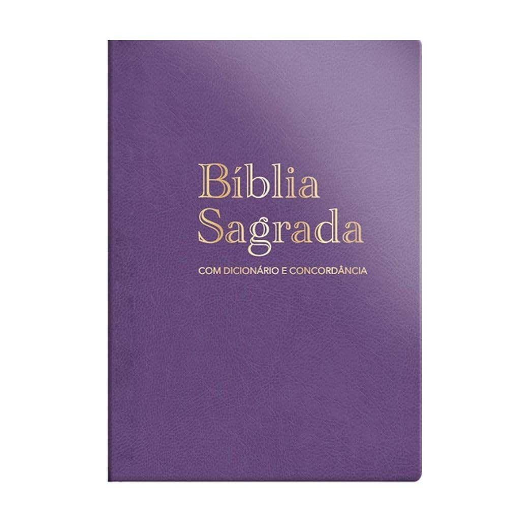 Bíblia ARC Grande - Dicionário e concordância - Luxo especial Roxa