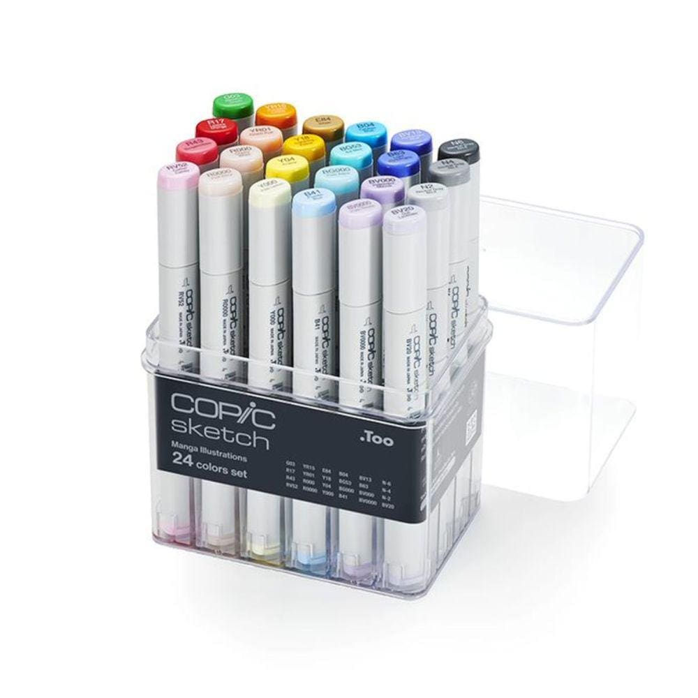 Estojo Copic Sketch Manga com 24 unidades