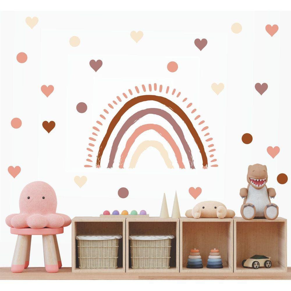 Adesivo De Parede Arco Iris Boho Terracota
