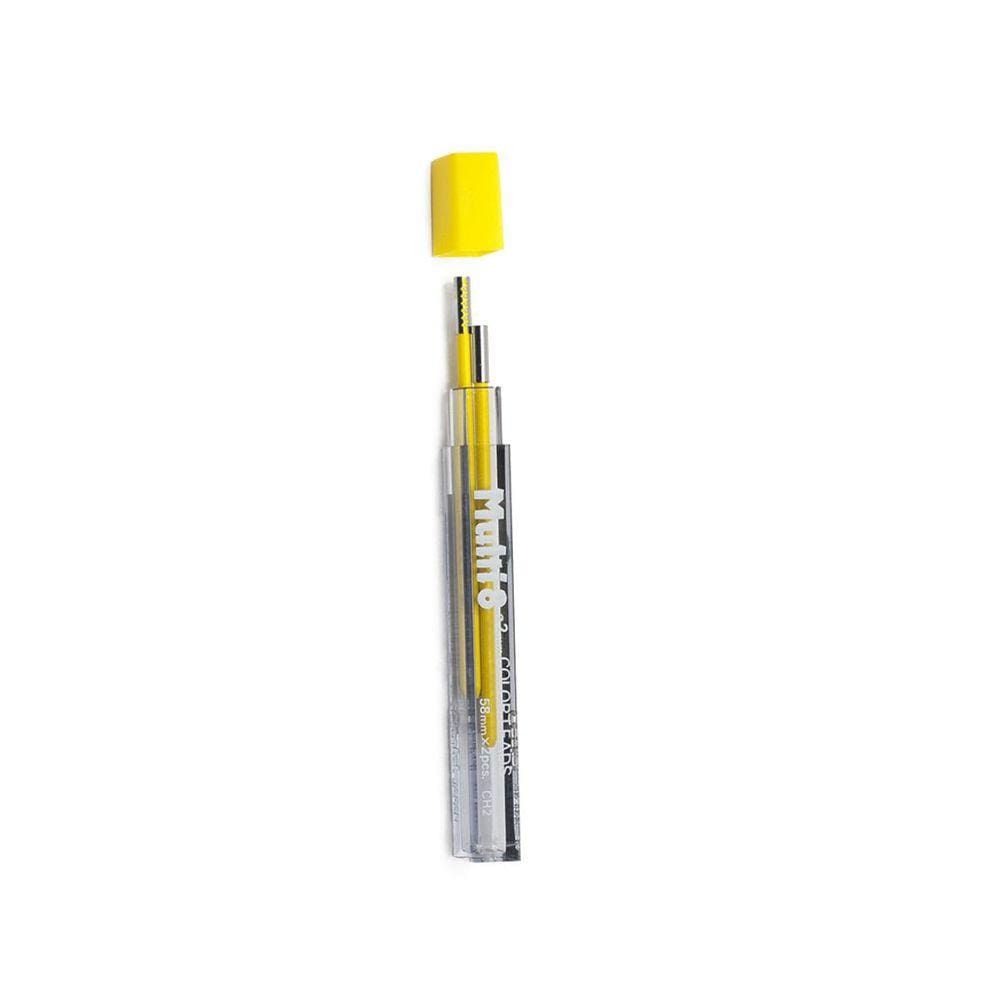 Estojo Mina Grafite Pentel Multi 8 2mm Amarelo c/ 2 unid