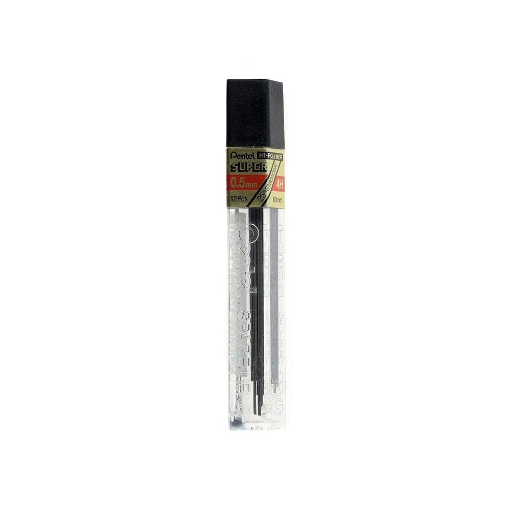 Estojo Mina Grafite Pentel Hi-Polymer 0.5mm 4H c/12 unidades