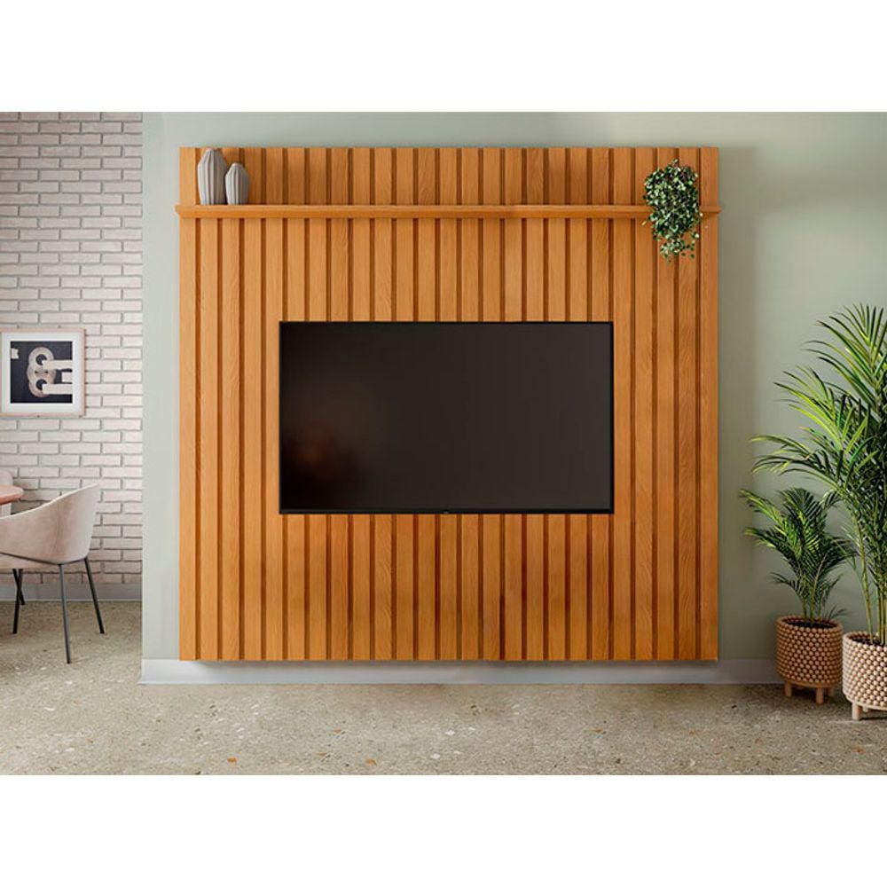 Painel Ripado Illusion 2,2 Off White/Cinamomo HB Moveis