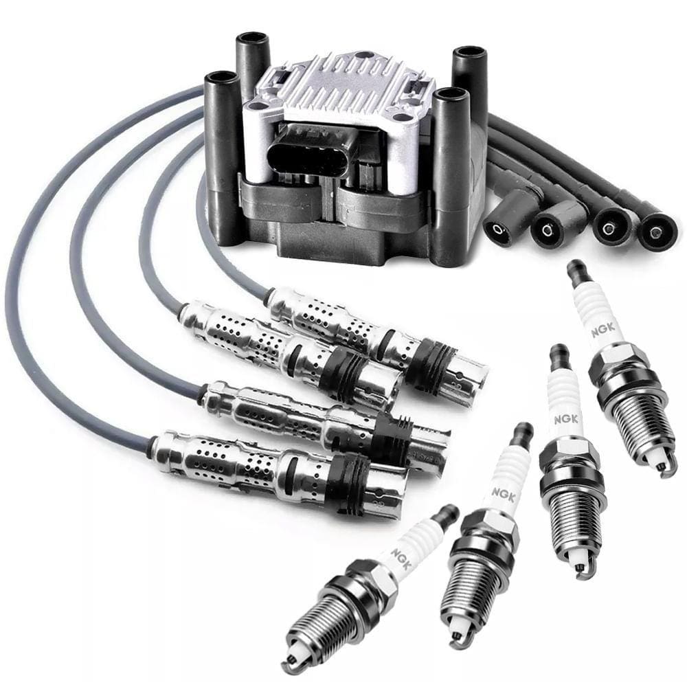 Kit Vela Cabo Bobina Spacefox 1.6 8v 2016 2017 Original Ngk