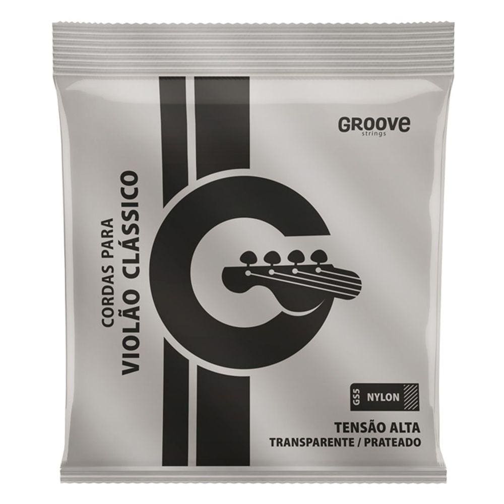 Encordoamento Violao Groove Gs5 Nylon Alta Tensão Cristal Prata