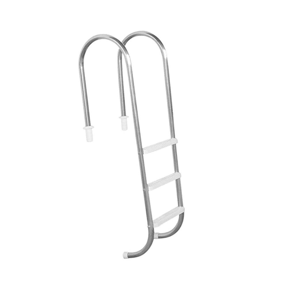 Escada para Piscina 3 Degraus Anatômicos em ABS Marinheiro 1 1/2” em Aço Inox - Sodramar