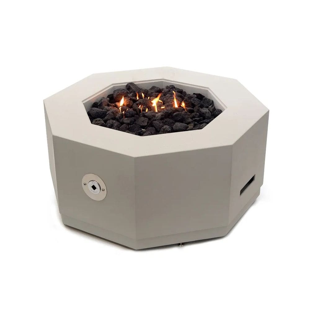 Lareira a Gás Fire Pit Cimentício Octogon para Área Externa - K3 Imports