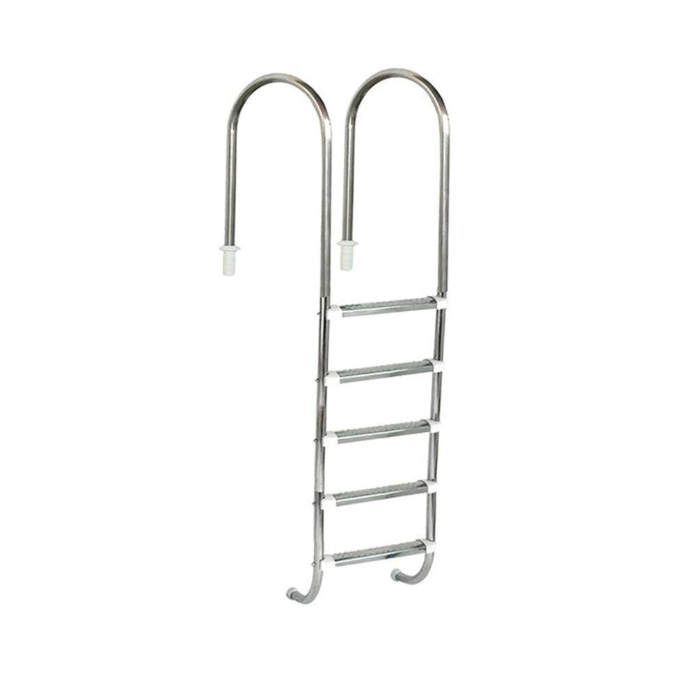 Escada para Piscina em Aço Inox 5 Degraus Anatômicos Marinheiro 1 1/2” em Inox - Sodramar