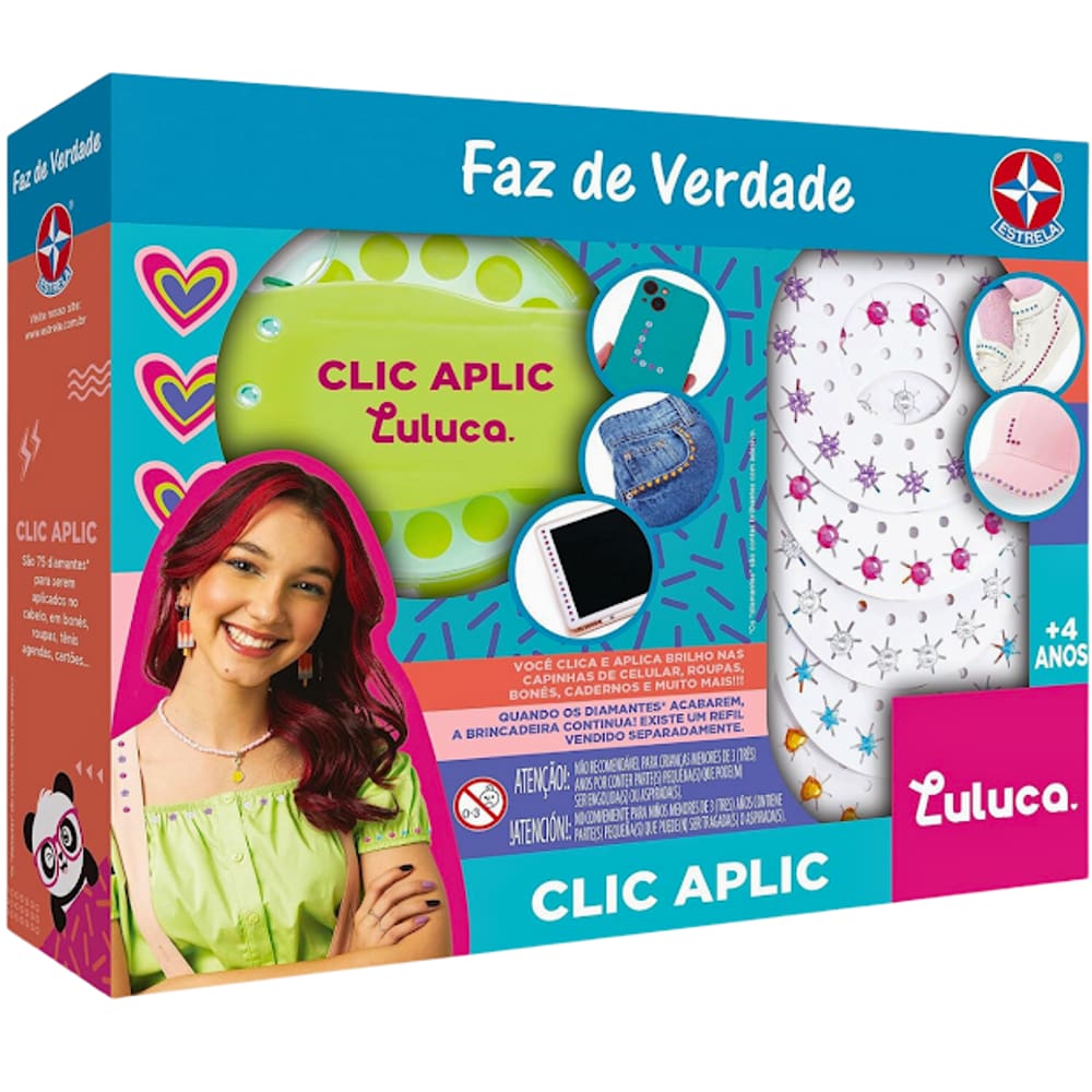 Acessórios Infantis Clic Aplic Da Luluca Estrela