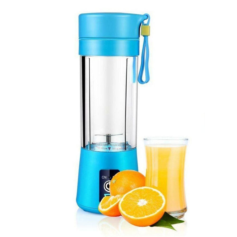 Mini Liquidificador Squeeze Usb Bateria Portatil Azul