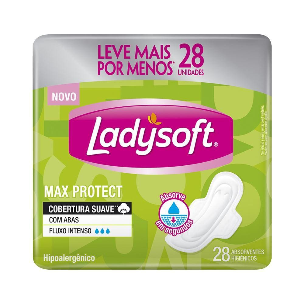 Absorvente Ladysoft Normal Suave com Abas 28un