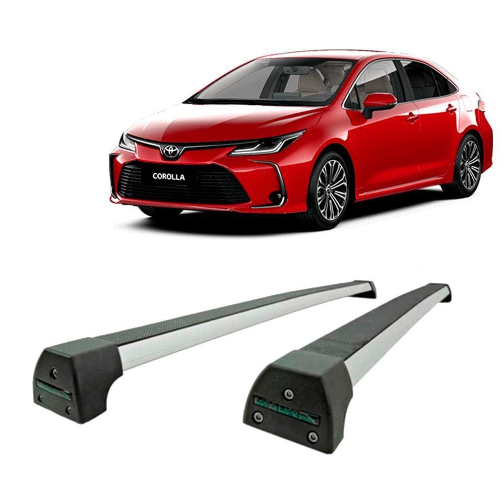 Rack De Teto Long Life em Alumínio p/ Corolla 2015 até 2019