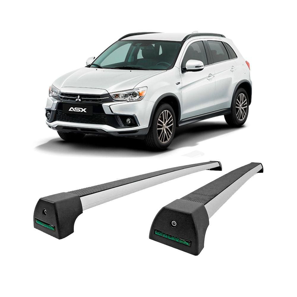 Rack de Teto Long Life Alumínio Mitsubishi Asx 2010 até 2021 com Longarina, com ou sem teto solar - 2 e 4 Portas