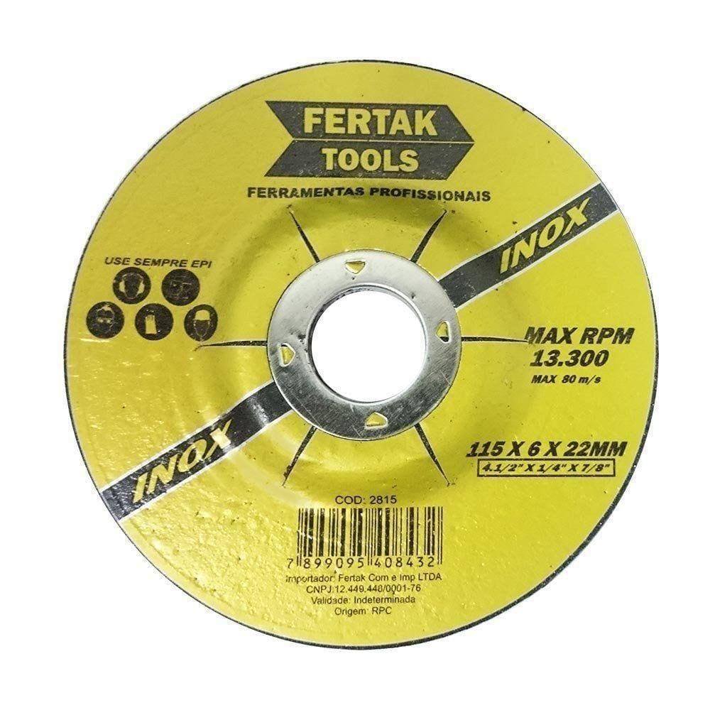 Disco De Corte Desbaste Inox 7? X 1-4? X 7-8” - Fertak