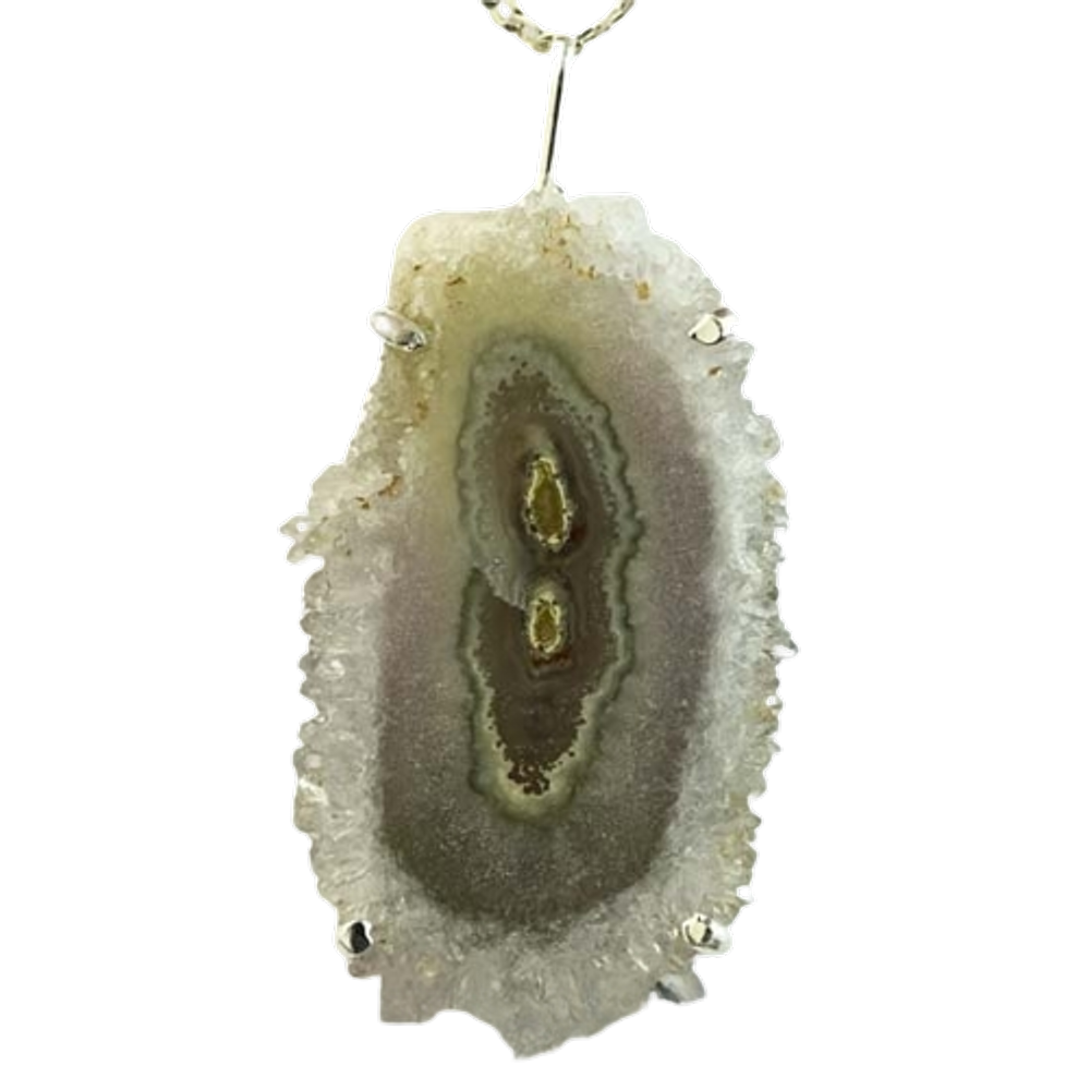 Colar Flor de Ametista Pedra Natural Garra Dourado