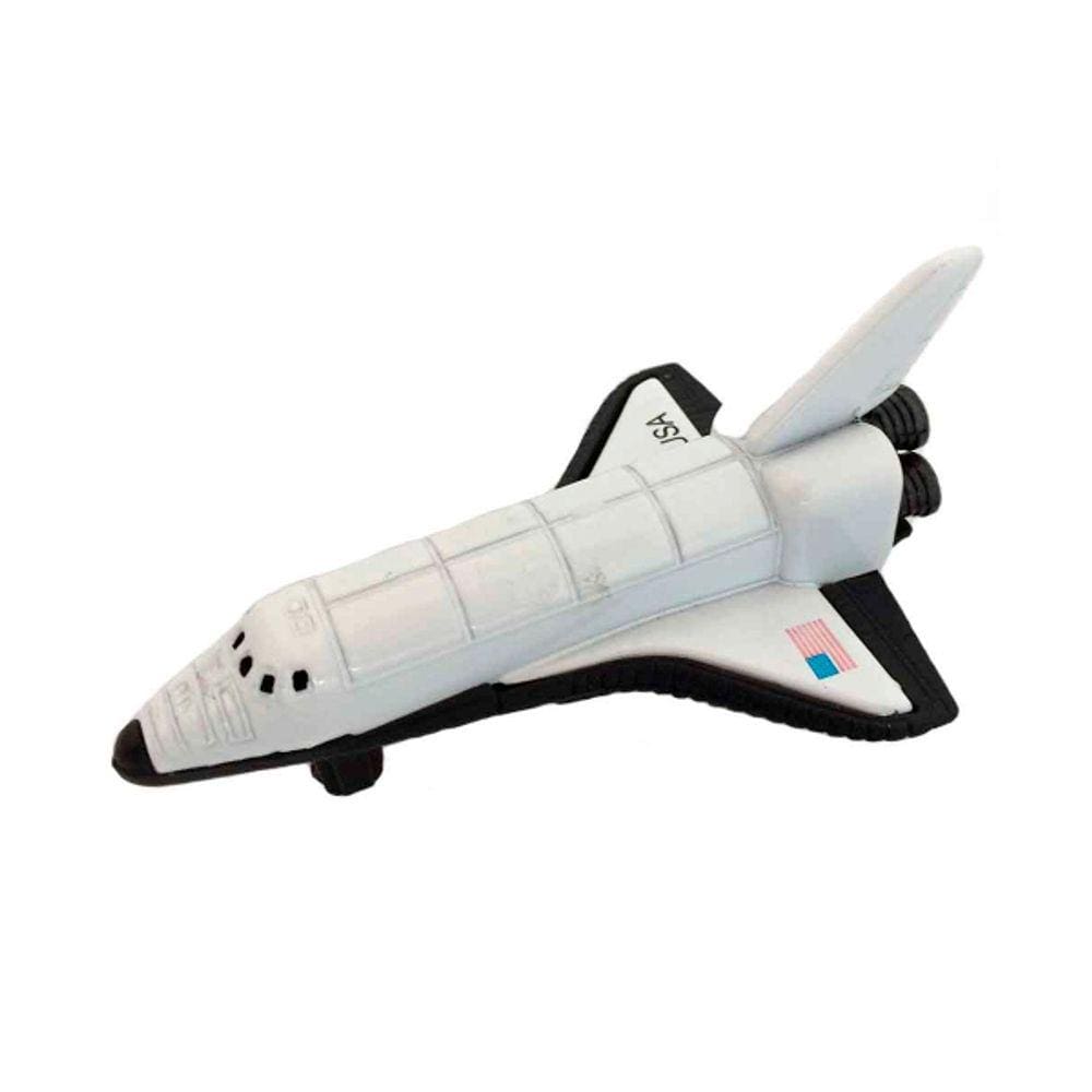 Apontador Miniatura em Metal Ônibus Espacial Branco - Die-Cast Colecionável 111A