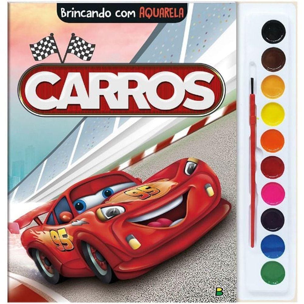 Livro Brincando Com Aquarela - Todolivro - Carros