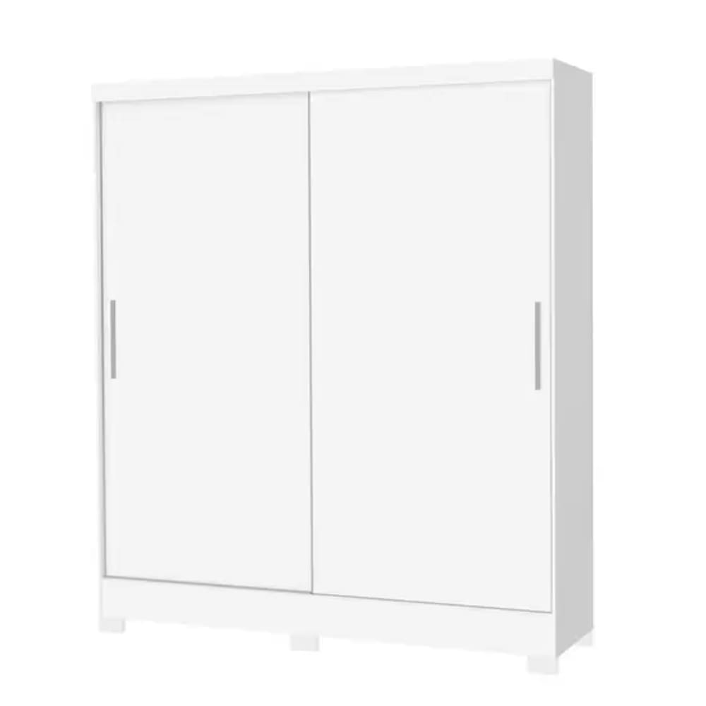 Roupeiro Calabria Madeira Mdp 2Pt Corr. 2Gv C/Pes Cor: Branco