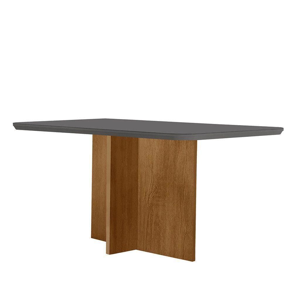Mesa Sala De Jantar Olimpia 120cm Grafite/ Imbuia