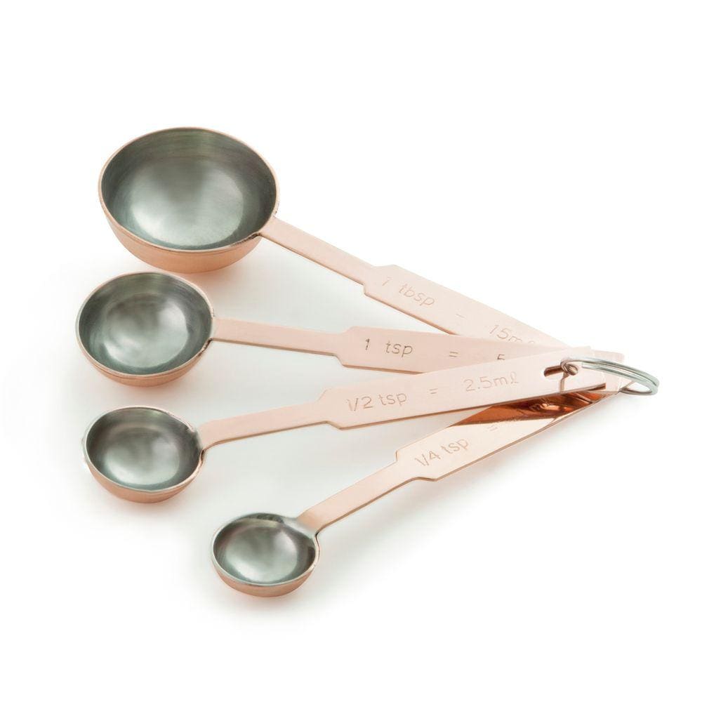 Conjunto De 4 Colheres Medidoras Aço Inox Bronze Mimo Style