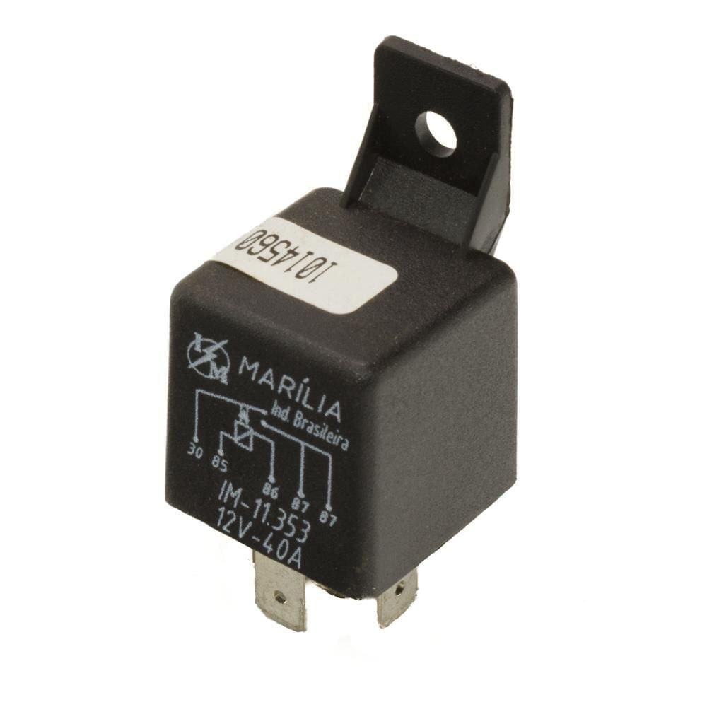 Relé Auxiliar 12 Volts 2X25A Com Suporte - Marília - 11353
