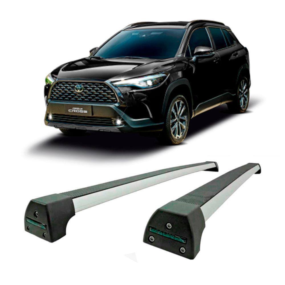 Rack de Teto Long Life Alumínio Corolla Cross 2021 até 2023 - 4 Portas.
