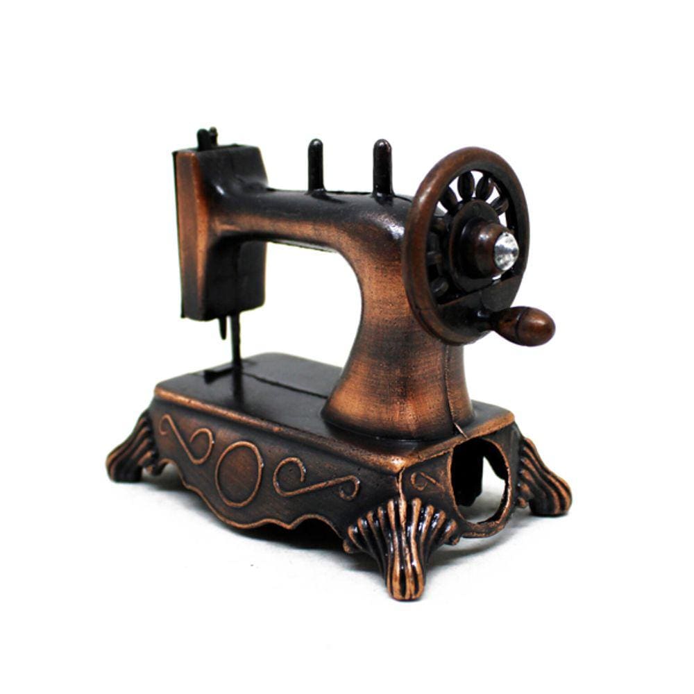 Apontador Miniatura em Metal Máquina de Costura Bronze - Die-Cast Colecionável 8751