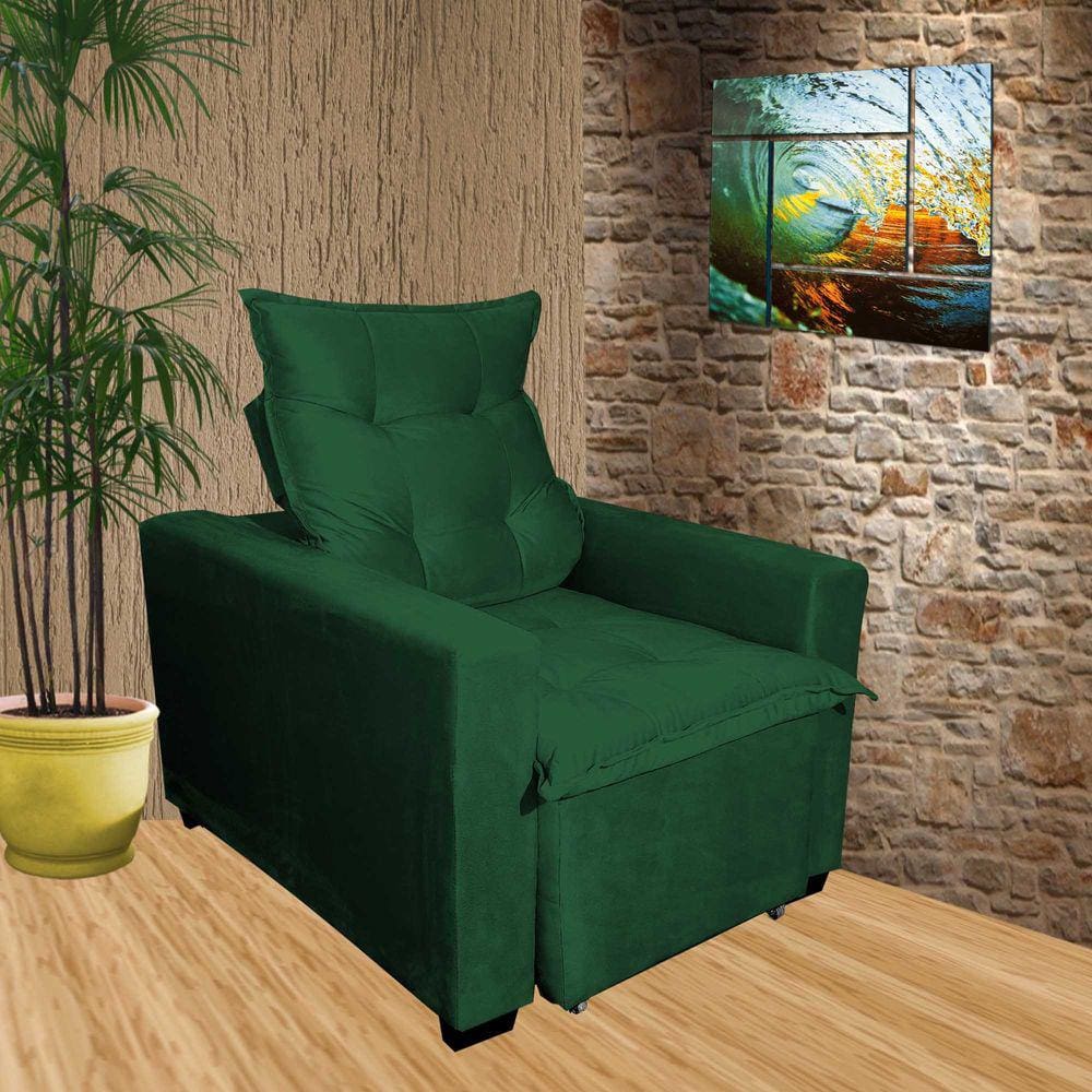 Poltrona Amamentação E Decoração Ariel Exclusiva Verde