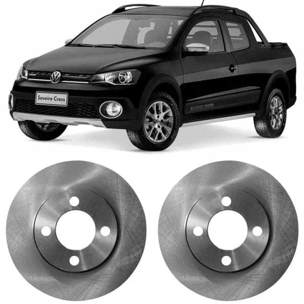 Par Disco Freio Saveiro G6 2014 a 2018 Dianteiro Ventilado Hipper Freios