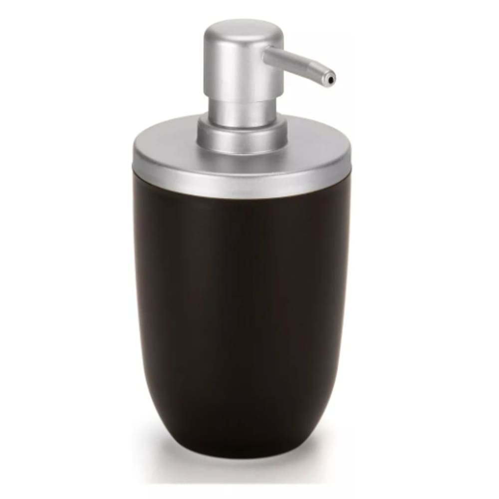 Dispenser Porta Sabonete Líquido 500ml Preto / Prata Fosco