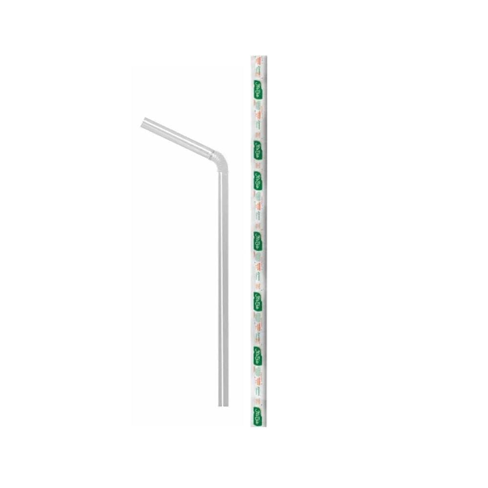Canudo Bio Flex Sache Papel 6 Mm Cristal Pp C/ 3000 Un.