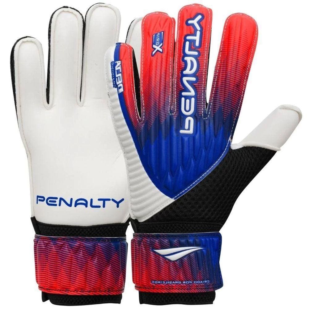 Luva de Goleiro Penalty Delta Training XXIII Adulto - Azul e Vermelho