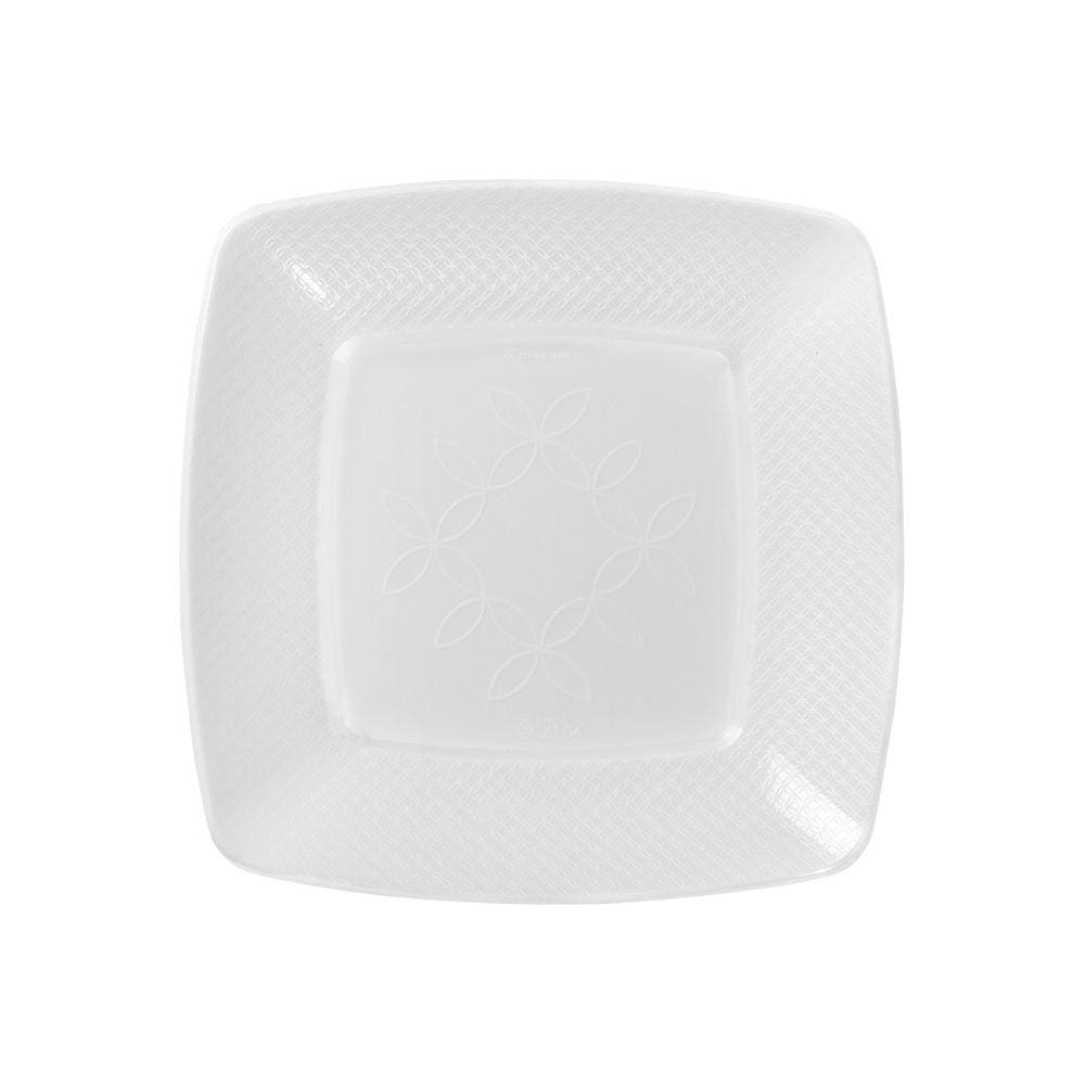 Prato Quadrado 15 Cm Branco C/ 140 Un.