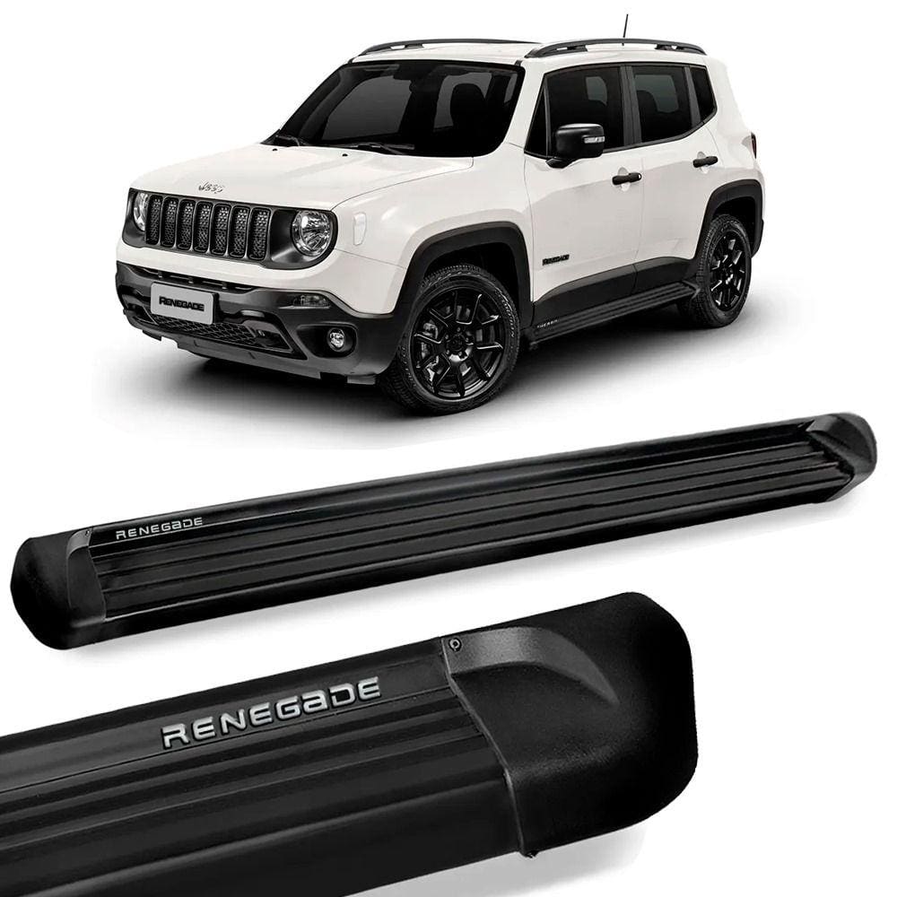 Estribo Lateral em Alumínio Preto p/ Jeep Renegade 2015 até 2023