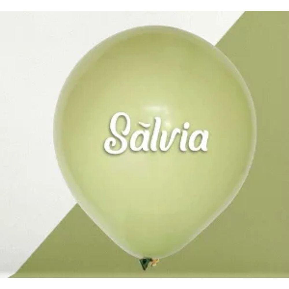 BALÃO REDONDO LISO- ART-LATEX Nº 05 - SÁLVIA - Pacote com 50 unidades